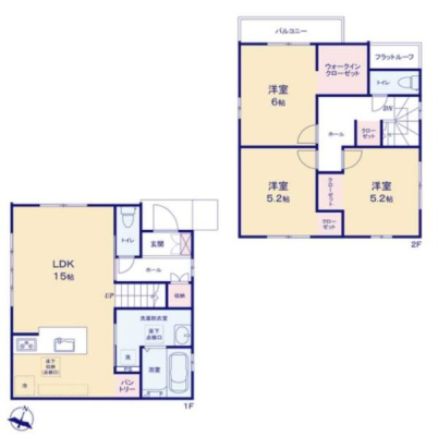 Ԏ}@1K15LDKɂ͐H퓋ڂ̑ΖʎLb`ƃpg[g̗ǂLXʎIƑ̊炪郊rOKi2K6̎Qɂ͈ߑւsvWICtIpĩXgbNɕ֗ȘL[I