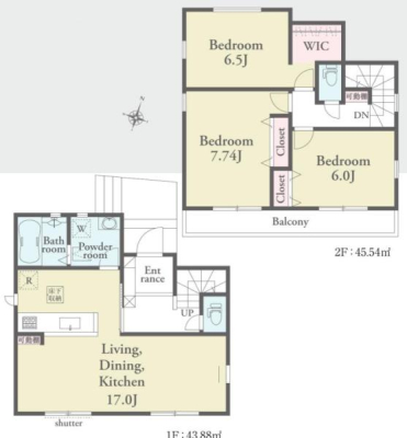 Ԏ}@1K17.0LDKɂ͐H퓋ڂ̑ΖʎLb`3ʍ̌œʕǍDłI2KS6ȏłƂ݌vI6.5̗mɂ͈ߑւsvWICtIʃoRj[͂󂪒܂